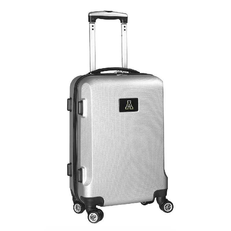 suitcase with aluminum frame-suitcase with side straps-Appalachian State 20" Silver Domestic Carry-on Spinner