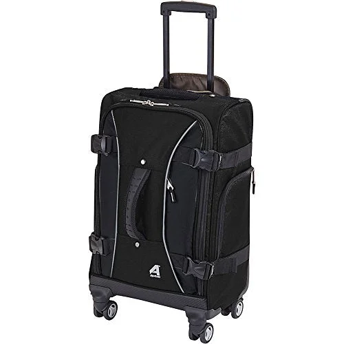 suitcase with garment bag-suitcase with stylish design-Athalon 26" Hybrid Spinners, Black