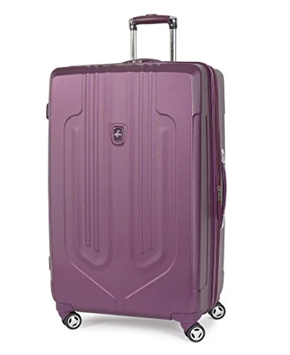 suitcase with magnetic closures-suitcase packing for festivals-Atlantic Luggage Ultra Lite 29" Exp Hardside Spinner, Purple