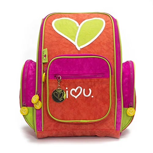 eco-friendly sustainable fabric backpack -Compact travel backpack-Biglove Small Kids Backpack Love, Multi-Colored, One Size