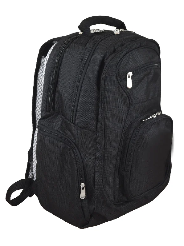 backpacks for professionals with pen and note pocket-Backpacks with firm handles-Black Backpack