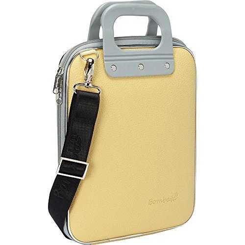 suitcase for short business trips-suitcase with waterproof lining-Bombata Microbombata 13 Inch Laptop Bag (Pastel Yellow)