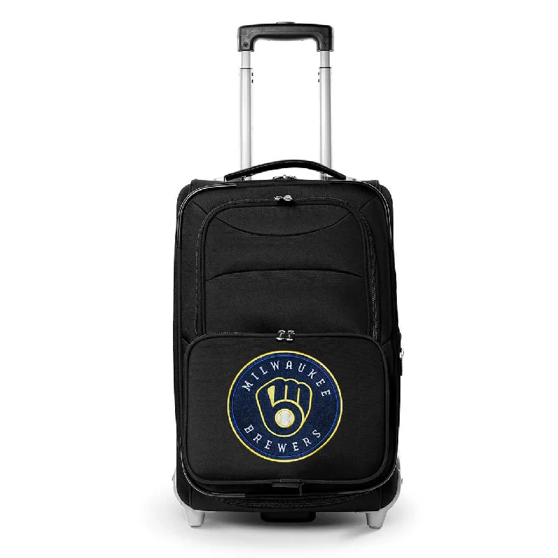 suitcase that makes long trips more comfortable-suitcase cleaning for dust-Brewers Carry On Luggage | Milwaukee Brewers Rolling Carry On Luggage