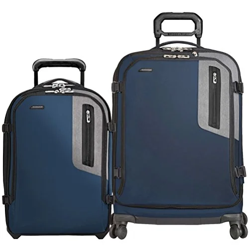 suitcase with strong latches-suitcase price comparison-Briggs & Riley Brx Explore 2 Piece Set Expandable Commuter Upright | Expandable Medium Spinner (One