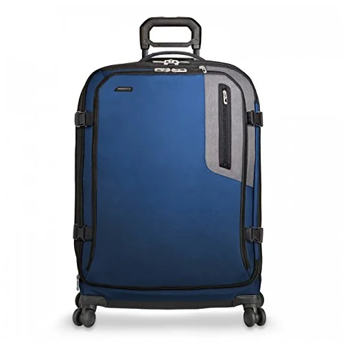 suitcase with best compression system-suitcase for cold weather-Briggs & Riley Brx Explore Large Expandable 29" Spinner, Blue