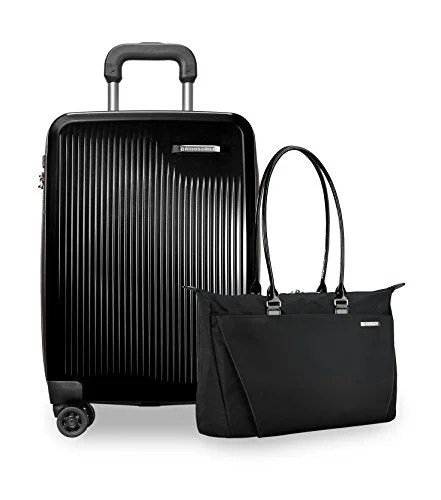 suitcase for multi-city travel-suitcase rain cover-Briggs & Riley Global Sophisticate, Onyx