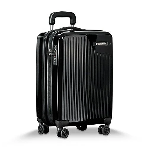 suitcase with best minimalist design-suitcase for checked baggage-Briggs & Riley Sympatico Carry-On Cx Spinner, Onyx