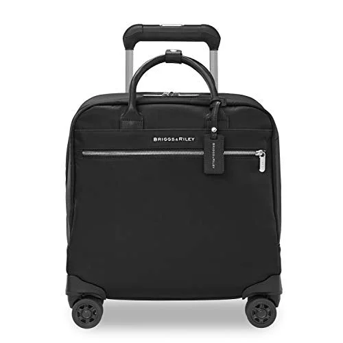 suitcase for high fashion travelers-suitcase with tough frame-Briggs & Riley Unisex-Adult's Rhapsody Cabin Spinner, Black