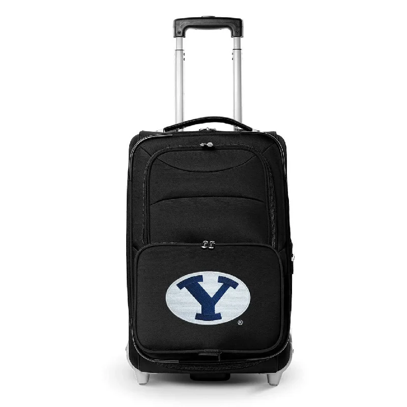 suitcase with easy-access front pocket-suitcase packing for big trips-BYU Carry On Luggage | Brigham Young (BYU) Rolling Carry On Luggage