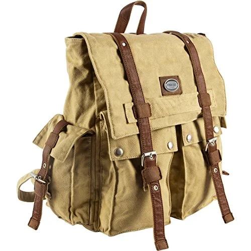 rugged waterproof backpack for outdoor work -Lightweight travel backpack-Canyon Outback Urban Edge Cruz 16-Inch Canvas Backpack, Tan, One Size