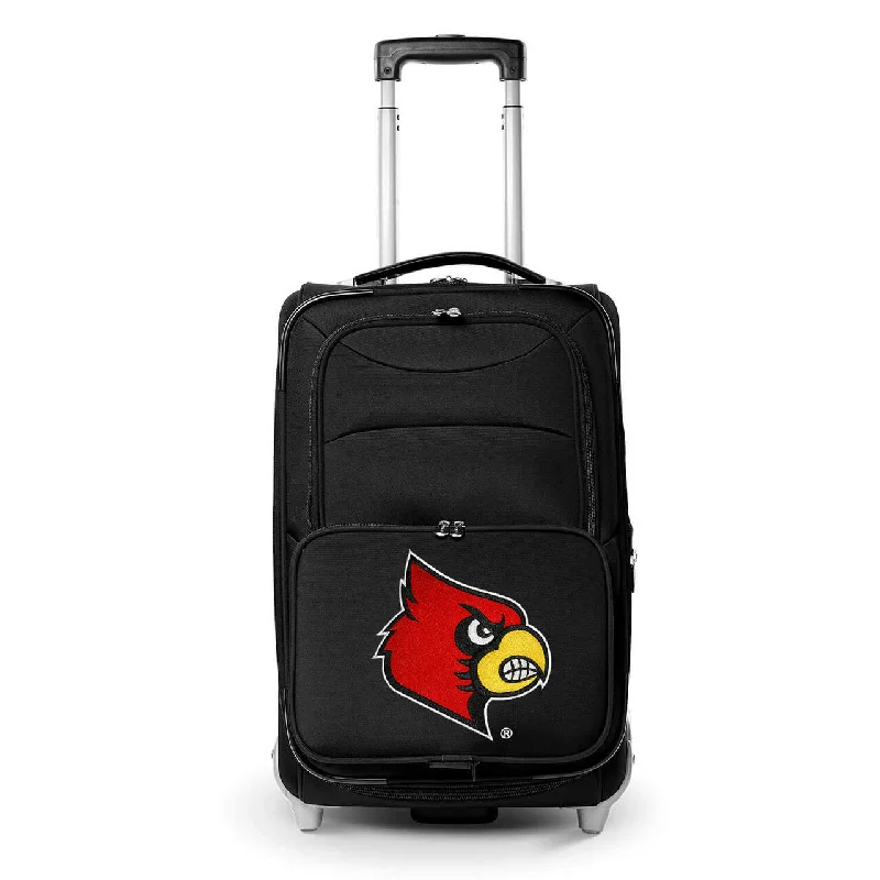 suitcase with best-in-class rolling system-suitcase with easy grips-Cardinals Carry On Luggage | Louisville Cardinals Rolling Carry On Luggage