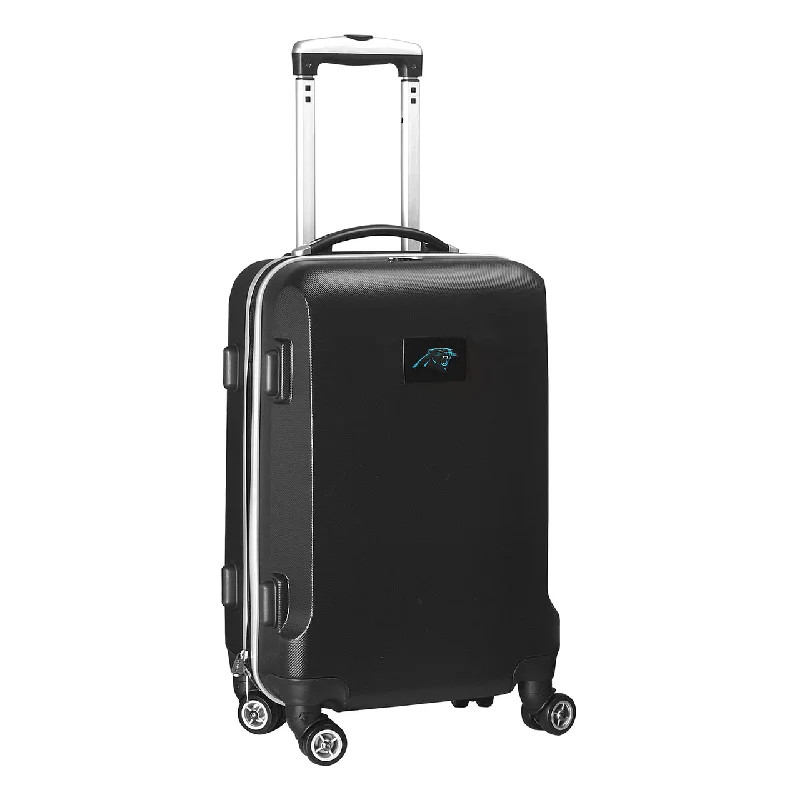 suitcase with padded back panel for carrying comfort-suitcase for cozy homes-Carolina Panthers 20" Hardcase Luggage Carry-on Spinner