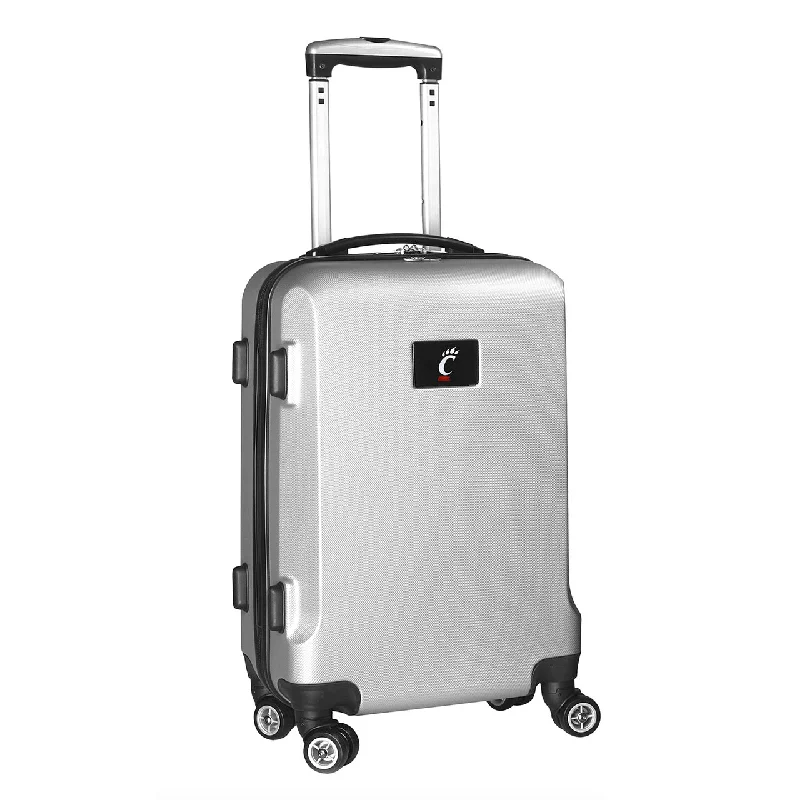 suitcase with best compartments-suitcase for humid weather-Cincinnati Bearcats 20" Silver Domestic Carry-on Spinner