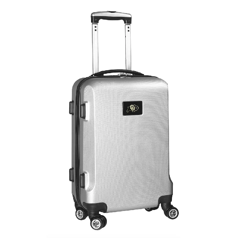 suitcase for minimalist packers-suitcase for heavy items-Colorado Buffaloes 20" Silver Domestic Carry-on Spinner