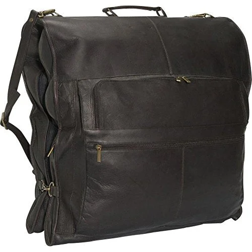 suitcase that’s resistant to dents-suitcase for stuffed luggage-David King Leather 52" Deluxe Garment Bag In Cafe