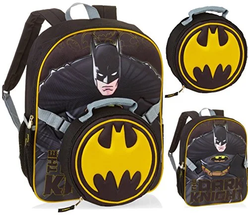 heavy-duty tactical backpack for military use -Backpack with USB port-Dc Comics Batman Dark Knight Backpack With Detachable Lunch Bag - Kids