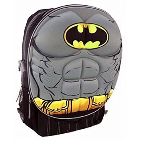 weatherproof outdoor backpack -Backpack for college students-Dc Comics Batman Muscle Molded Chest Kids 16 Backpack