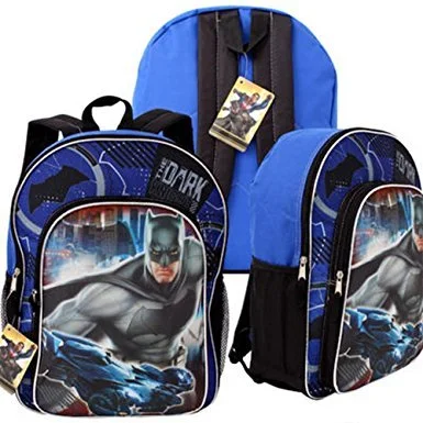 compact and stylish backpack for daily carry -Affordable backpack-Dc Comics Batman V Superman Backpack With Front Pocket - 15"