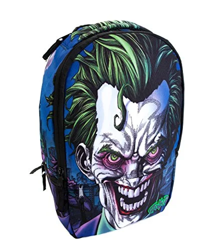 best budget backpack for hiking -Backpack for camping-Dc Comics Joker Molded Rubber Fits Laptops Up To 17In Backpack, Multi, One Size