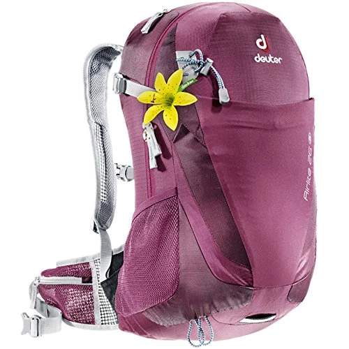 waterproof gym backpack with separate storage -Backpack for coastal hikes-Deuter Airlite 26 Sl - Ultralight Day Hiking Backpack, Blackberry/Aubergine