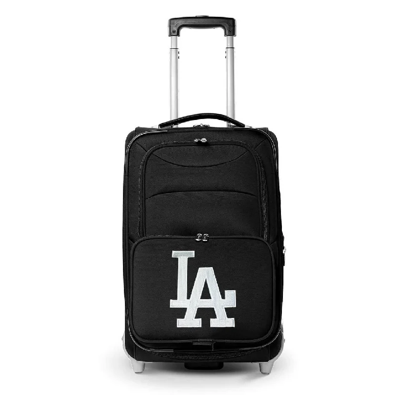 suitcase with a waterproof exterior coating-suitcase for cool weather-Dodgers Carry On Luggage | Los Angeles Dodgers Rolling Carry On Luggage