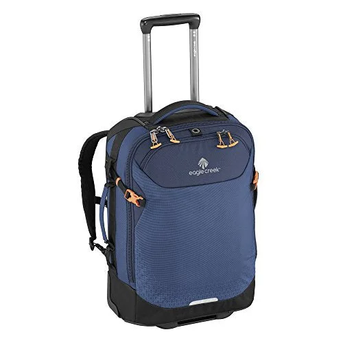 suitcase with luxury brand design-suitcase with secure ties-Eagle Creek Expanse 21" Convertible International Carry-On Luggage Blue