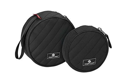 suitcase with customizable compartments-suitcase with sharp style-Eagle Creek Pack-It Original Quilted Circlet(Xs) 2Pc Set, Black