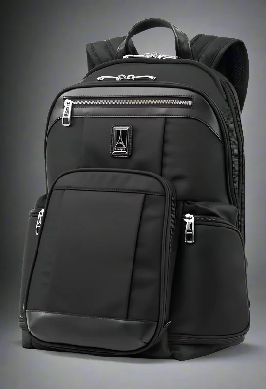 backpacks for sign painters with brush slots-Backpacks with modern logos-Travelpro Platinum® Elite RFID Business Backpack- 4091806