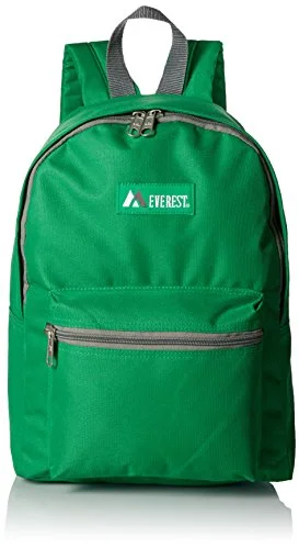 anti-theft backpack with combination lock -Affordable backpack for exploring-Everest Basic Backpack, Emerald Green, One Size