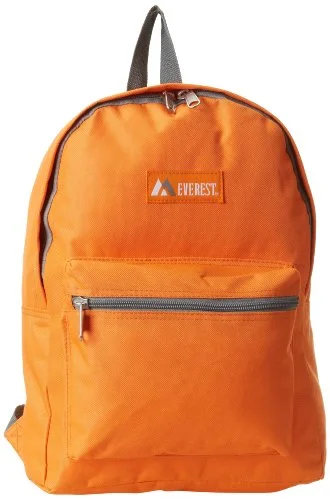 business travel backpack with charging port -Backpack for dry weather-Everest Basic Backpack, Orange, One Size