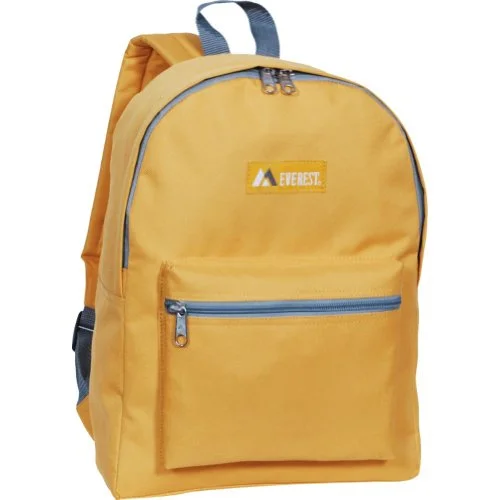 backpack with hidden storage compartments -Affordable backpack for mountaineering-Everest Basic Backpack (Yellow)