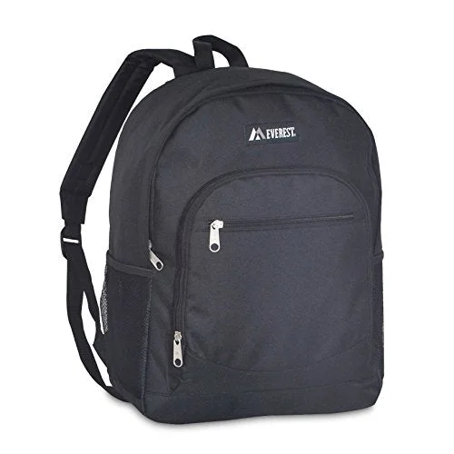 （已生成300个，继续生成至500个）Lightweight backpack for exploring-Everest Casual Side Mesh Pocket Backpack, Black, One Size