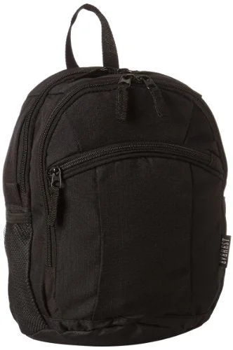 convertible backpack with rolling wheels -Durable backpack for exploring-Everest Deluxe Small Backpack, Black, One Size