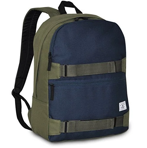 best minimalist backpack for travel -Backpack for calm trips-Everest Grip Tape Skateboard Backpack, Olive/Navy, One Size