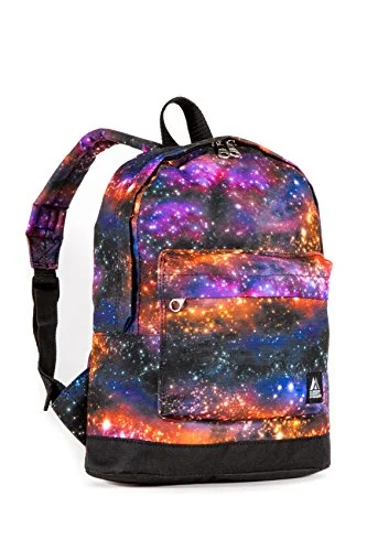 high-tech urban backpack with smart features -Stylish backpack for exploring-Everest Kids' Junior Pattern Backpack, Galaxy, One Size