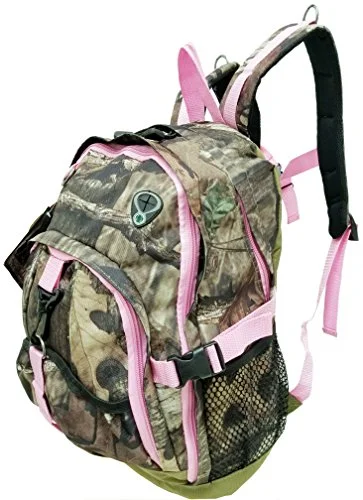 professional work backpack with sleek design -Lightweight travel backpack-Explorer Tactical Pink Mossy Oak Realtree 17 Inch Day Pack Backpack Hiking Camping