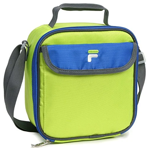 suitcase for large families-suitcase packing for quick trips-Fila Siesta Insulated Lunch Bag Container, Lime/Blue