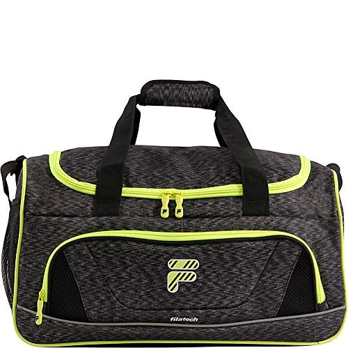 trendy sports bag for fashion-conscious athletes -Sports bag for snacks on-the-go-Fila Victory 2.0 Sports Gym Bag, Grey/Neon Lime, One Size