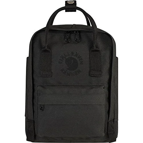 high-tech smart backpack with USB charging -Large backpack for hiking-Fjallraven Kid'S Re-Kanken Mini Backpack, Black, Os