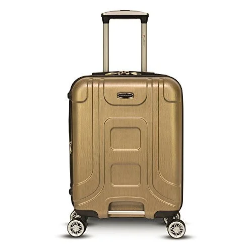 suitcase for safari trips-suitcase with long-lasting handle-Gabbiano Provence Collection 20 Inch Upright Spinner (Golden)