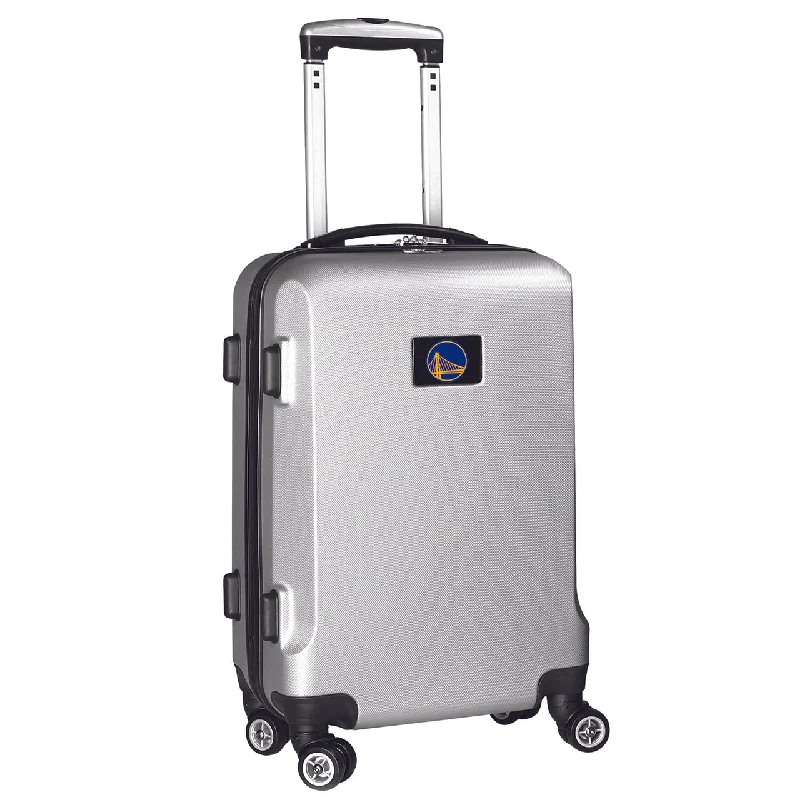 suitcase with adjustable compartments-suitcase for pure travel-Golden State Warriors 20" Silver Domestic Carry-on Spinner