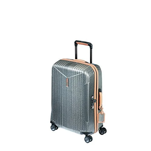 suitcase with extreme durability against airline handling-suitcase with bold edges-Hartmann 7R L, Titanium/Natural Trim