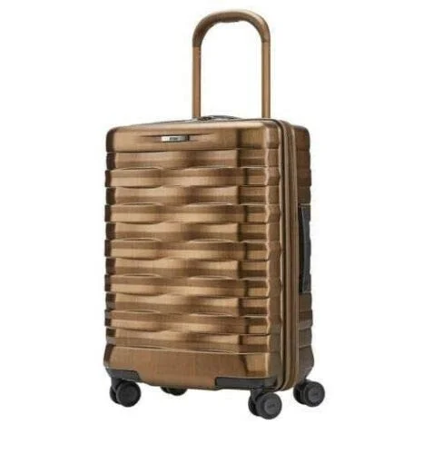 suitcase for weekend road trips-suitcase for dear items-Hartmann Excelsior 22" Carry-on Spinner Gold