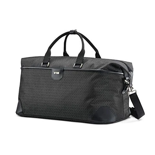 suitcase for medical professionals-suitcase with heavy seams-Hartmann Luxe, Black Platinum Jacquard