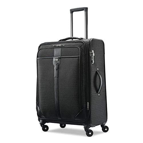 suitcase for carrying tech gadgets-suitcase for fresh travel-Hartmann Luxe, Black Platinum Jacquard