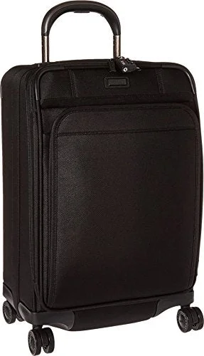 suitcase with built-in organizers-suitcase for fashion lovers-Hartmann Ratio Global Carry On Expandable Glider, True Black