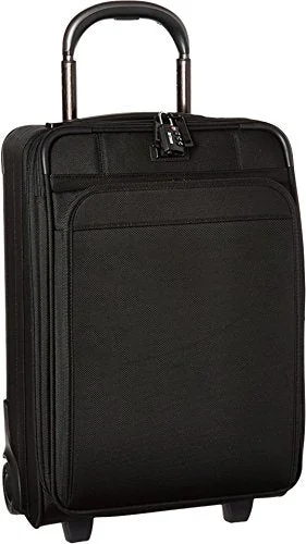 suitcase with best interior mesh pockets-suitcase with anti-theft features-Hartmann Ratio Global Carry On Expandable Upright, True Black