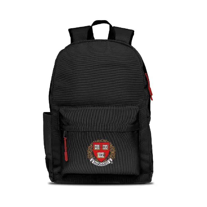 backpacks for long hikes with hydration reservoir-Backpacks for travel photos-Harvard Crimson Campus Laptop Backpack- Black