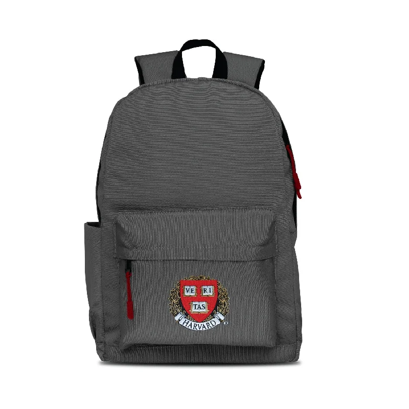 backpacks for fashion lovers with patterned exterior-Backpacks for city hiking-Harvard Crimson Campus Laptop Backpack- Gray