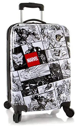 suitcase with a refined, sleek profile-suitcase for special items-Heys America Marvel Adult Marvel Comics Print Spinner Luggage